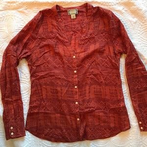 Lucky Brand Burnt Orange tunic